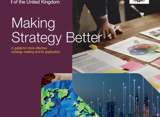 Front page of Making Strategy Better. Text: A guide for more effective strategy-making and its application.